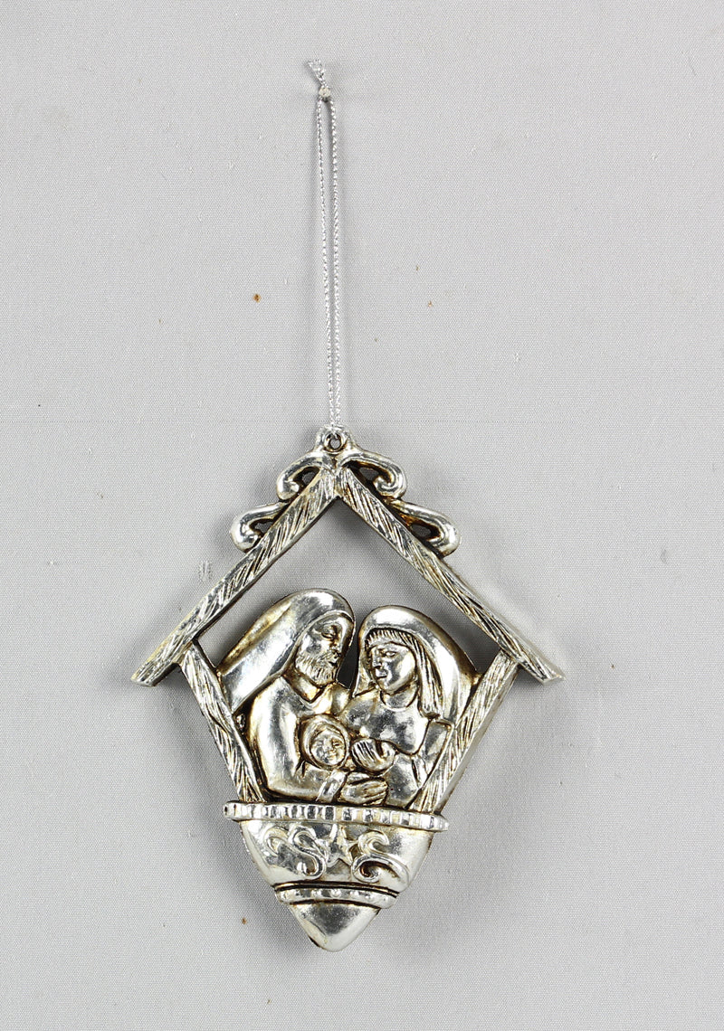 Youngs Christmas Decor- Nativity Holy Family Ornament - Silver #95079