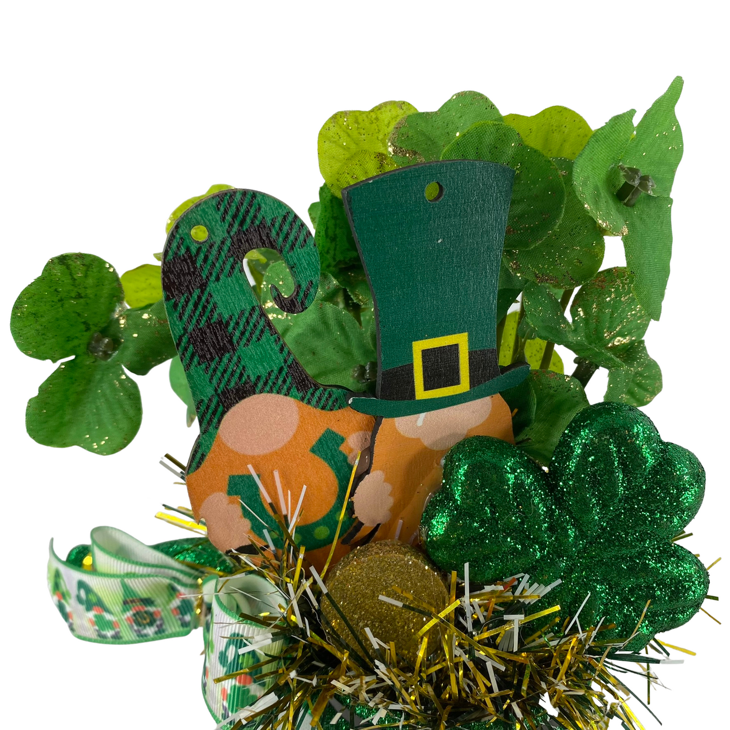 AGD St Patrick's Decor -  Gnome Leprechaun Pipe Display