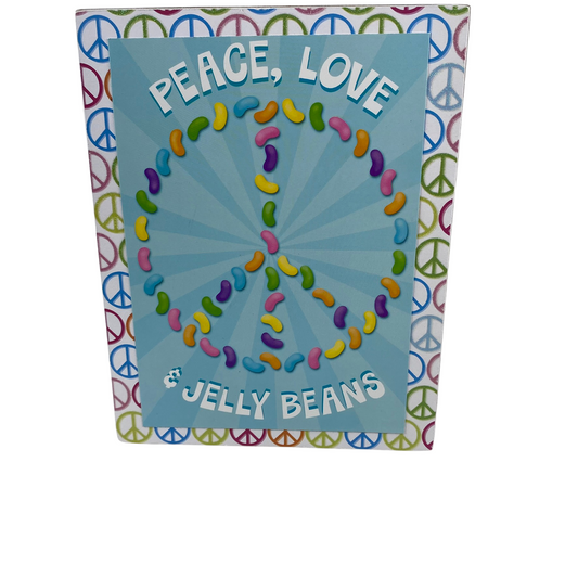 AGD Easter Decor - Peace Love and Jelly Beans Reversible Block Sign