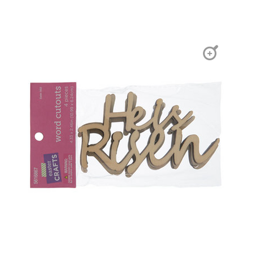 HL Easter Craft Supply - He is Risen Cutouts Words 4pc Set