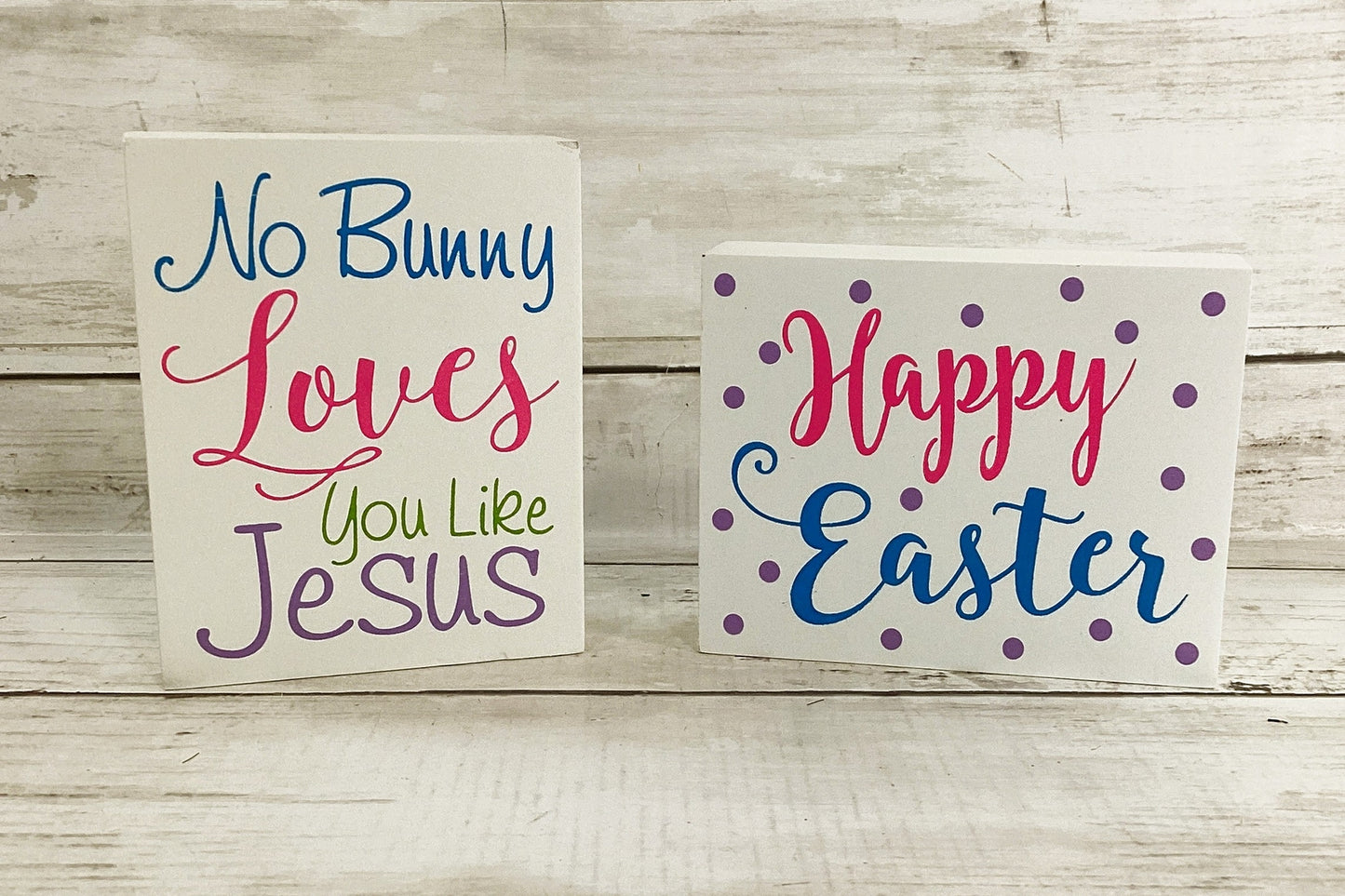 HL Easter Decor - No Bunny Loves Like Jesus Tier Block Sign 2pc