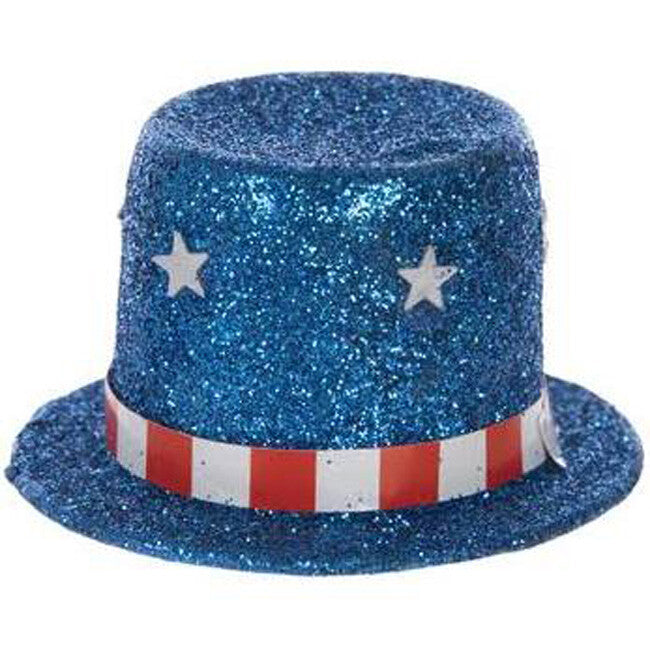 HL Craft Supply - Red White Blue Miniature Glitter Uncle Sam Hats  6pc Set