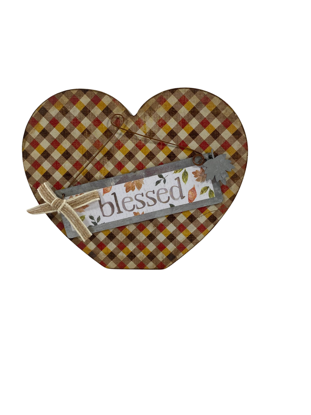 AGD Fall Decor - Thankful Blessed Reversible Chunky Heart Sitter