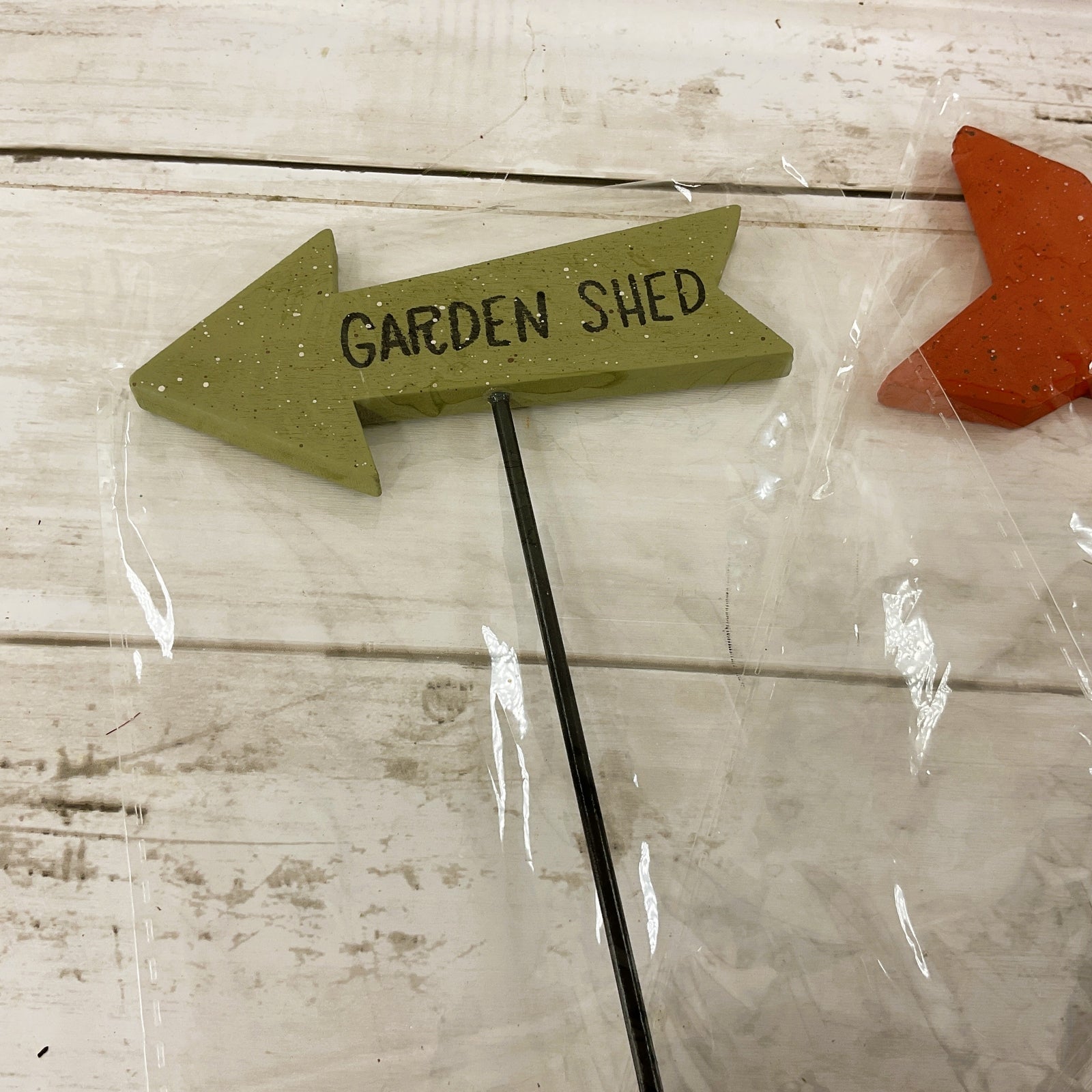 CWI Spring Decor - Garden Shed Carrot Patch Wood Directional Picks 2pc