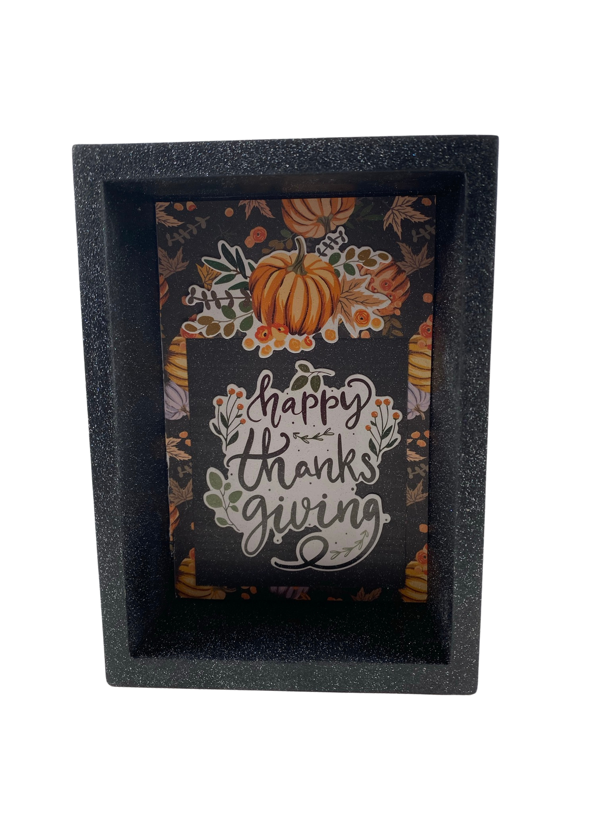 AGD Fall Decor - Happy Thanksgiving Welcome Fall Reversible Wood Box Sign