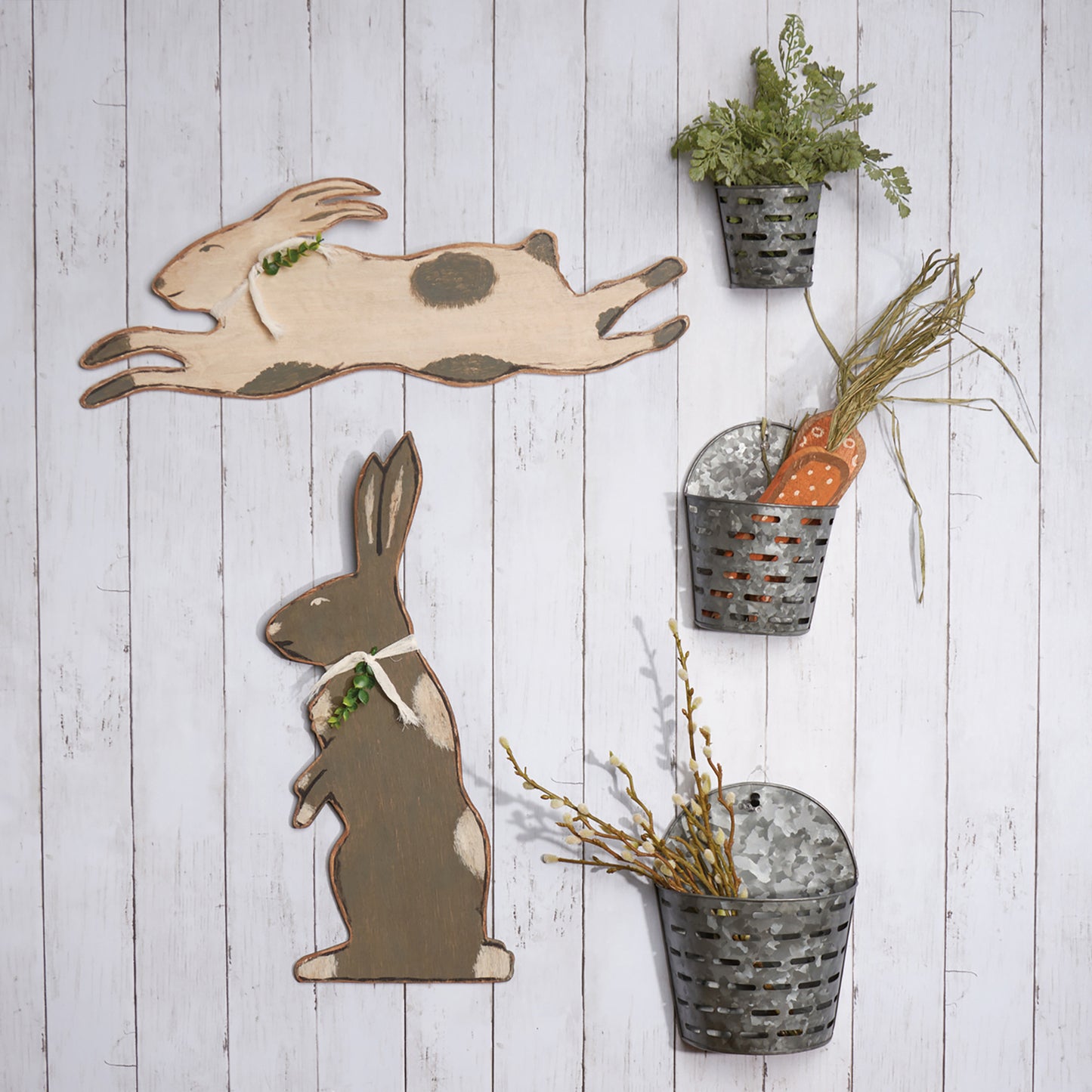 PBK Easter Decor - Primitive Fabric Carrots 6pc Set