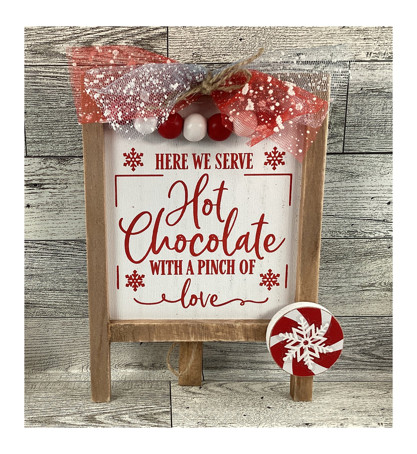 AGD Christmas Decor - Hot Chocolate Tier Tray Display 4pc Set
