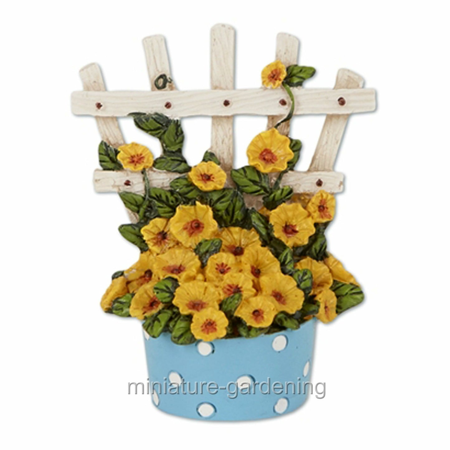 MW Spring Decor - Fairy Garden Flower Trellis Resin Figurine