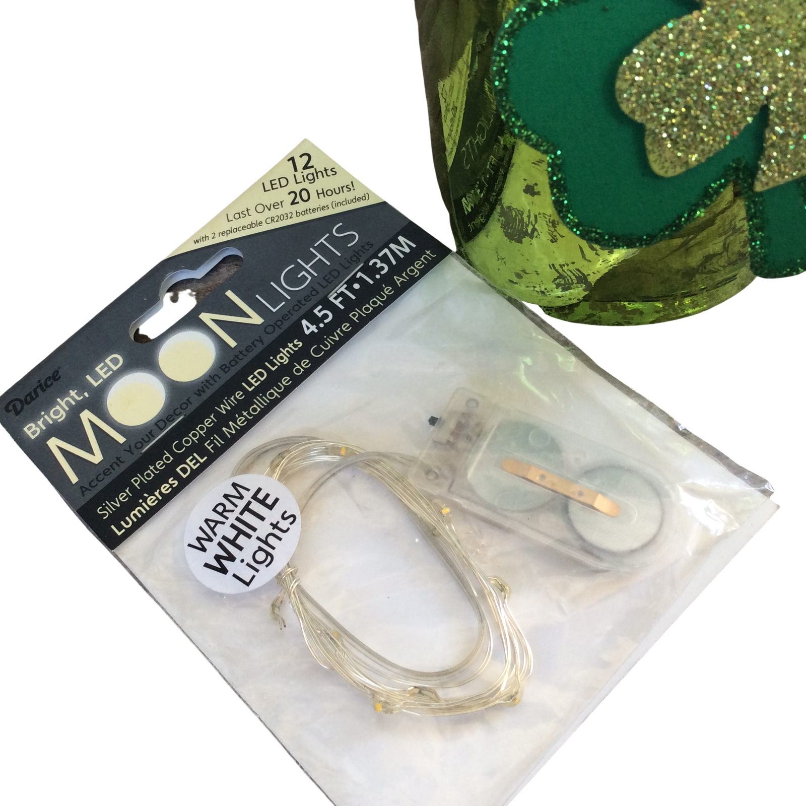 AGD Saint Patrick's Decor  – Shamrock Green Mercury Glass Display