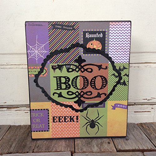 AGD Halloween Decor - BOO Patchwork Box Sign