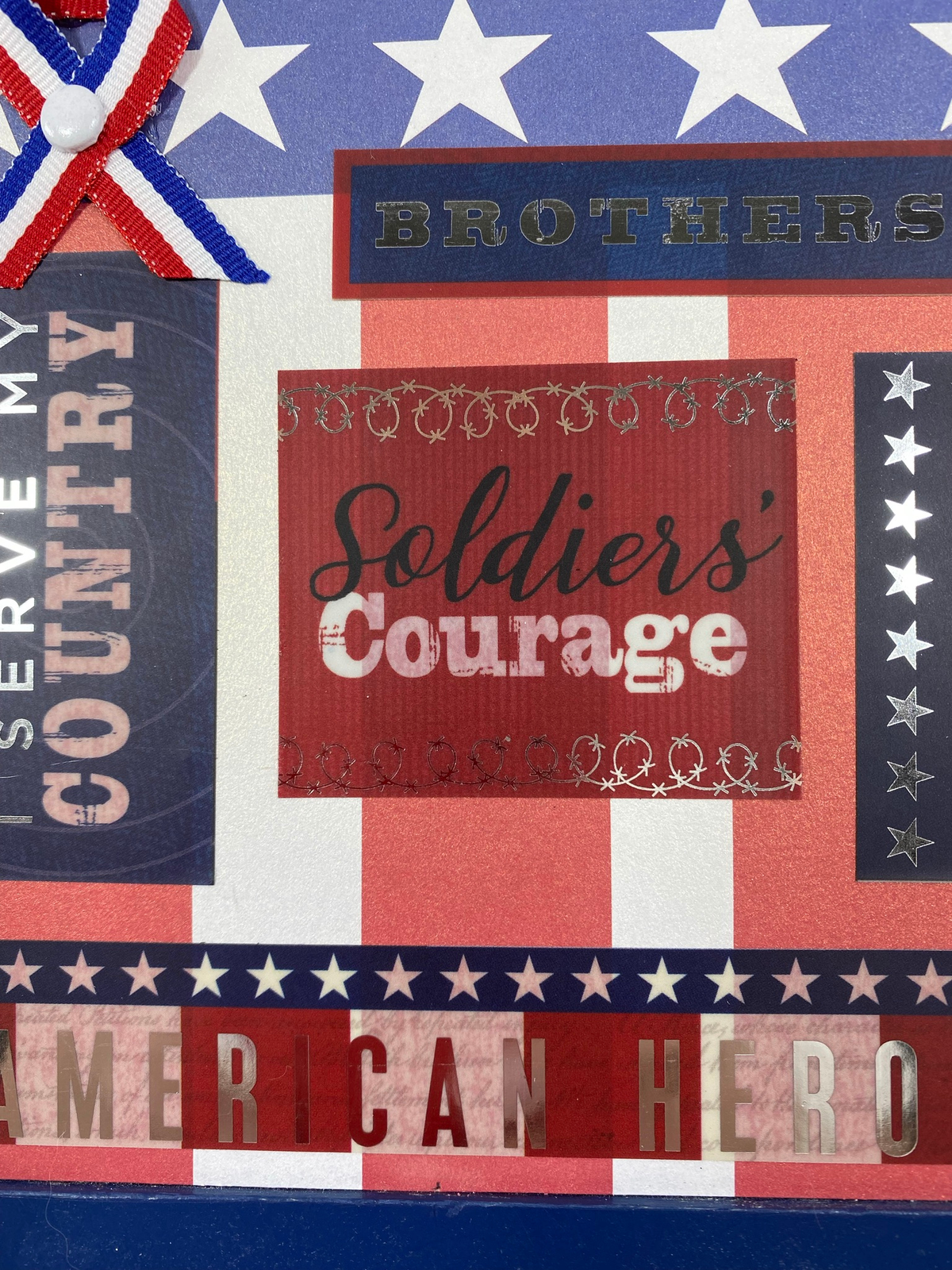 AGD Patriotic Decor - Memorial Veteran Day Hero Sign Easel Display