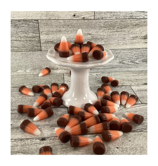 Craft Supply - FAKE Resin Fall Brown Orange White Candy Corn