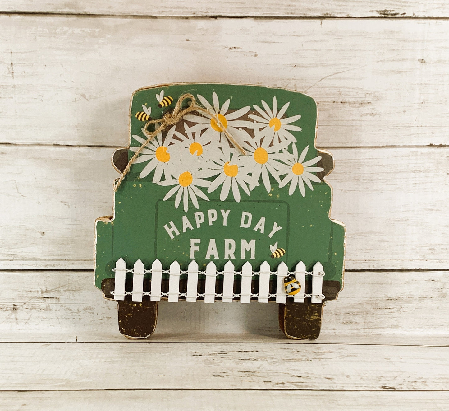 AGD Spring Decor - Happy Farm Sunny Daisy Highland Cow 2pc Set