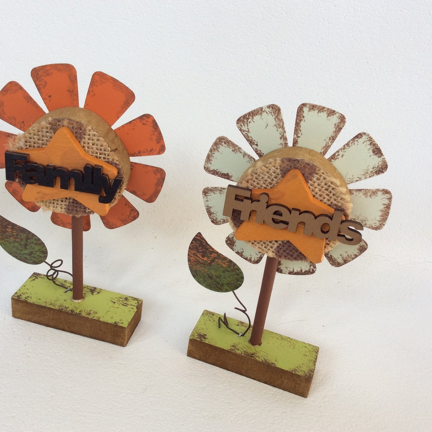 AGD Fall Decor - Family Faith Friends Prim Sunflowers 3pc Set