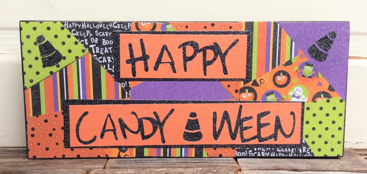 AG Designs Halloween Decor - Plaque Happy Candy-Ween #82402