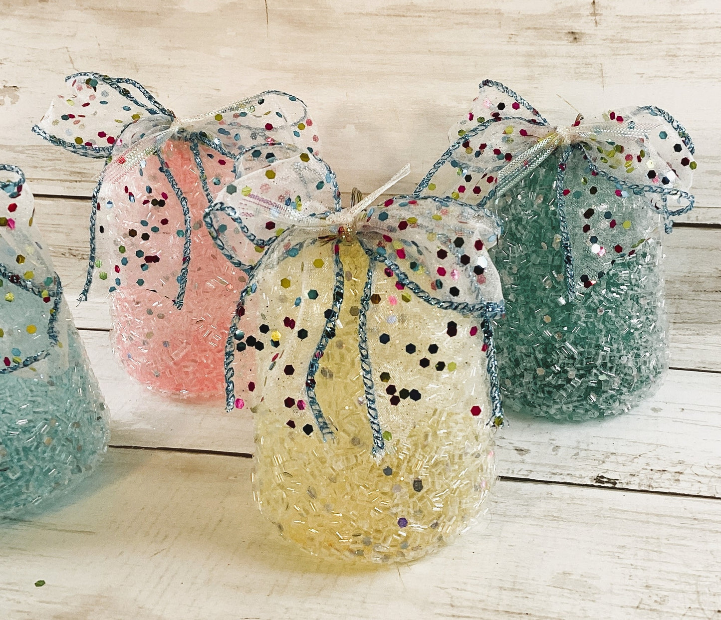 AGD Christmas Decor - Pastel 4-inch Gumdrop Ornaments 9pc Set