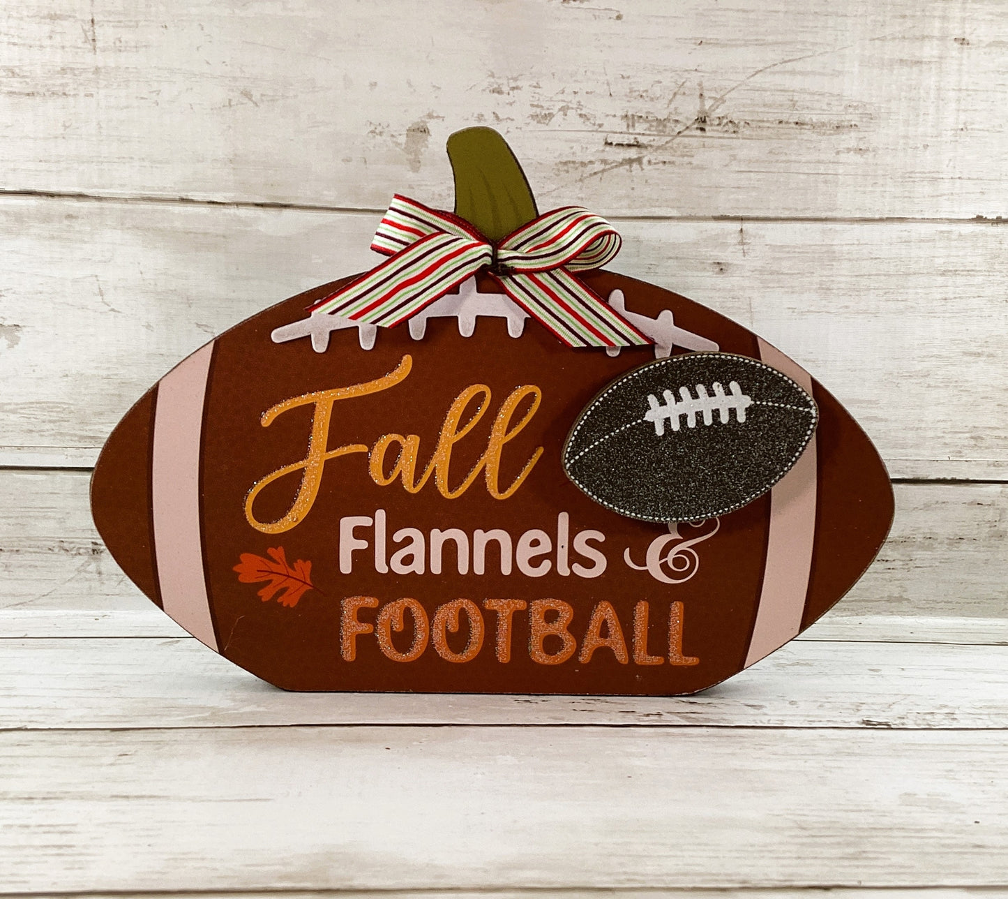AGD Fall Decor - Flannels Football Acorn Wood Sitters 3pc Set