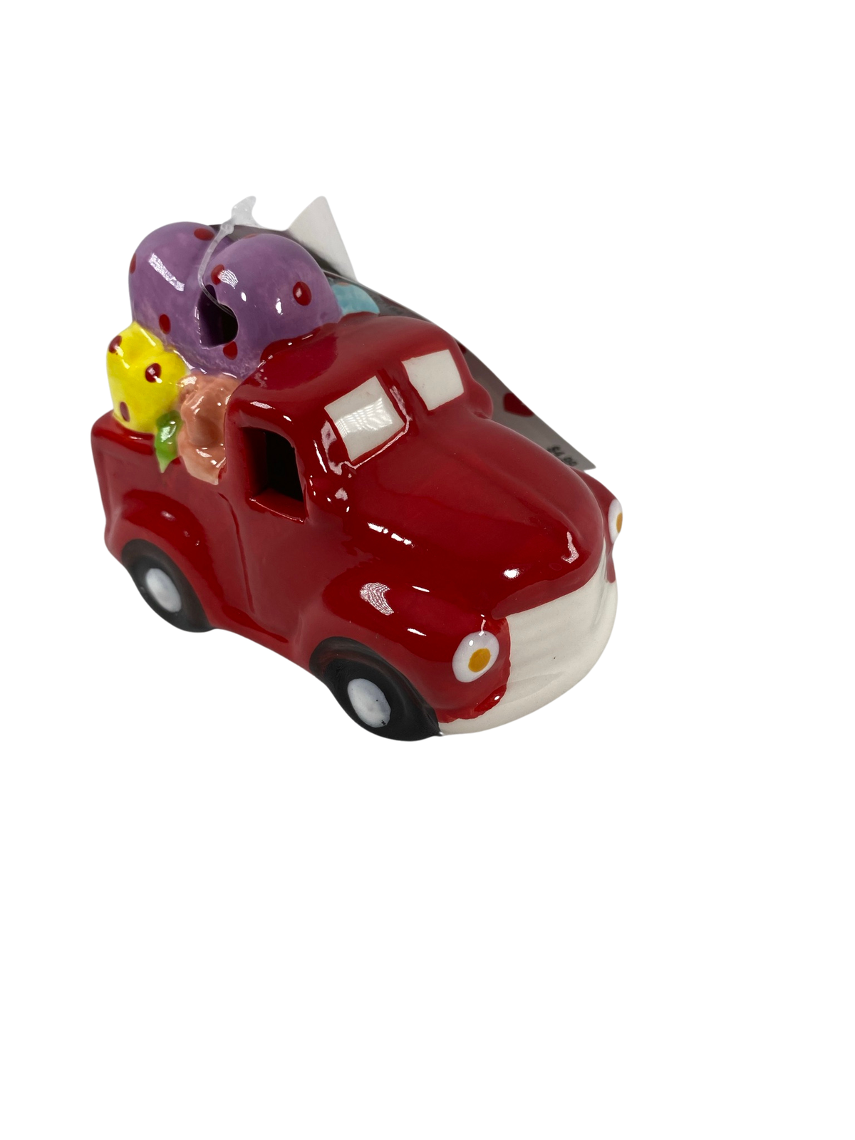 AGD Valentines Decor - Chunky Heart and Ceramic Light Up Truck 2pc