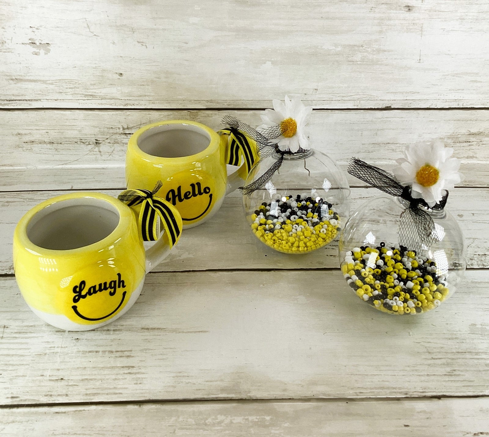 AGD Summer Decor - Happy Face Hello Laugh Espresso Shaker Cups