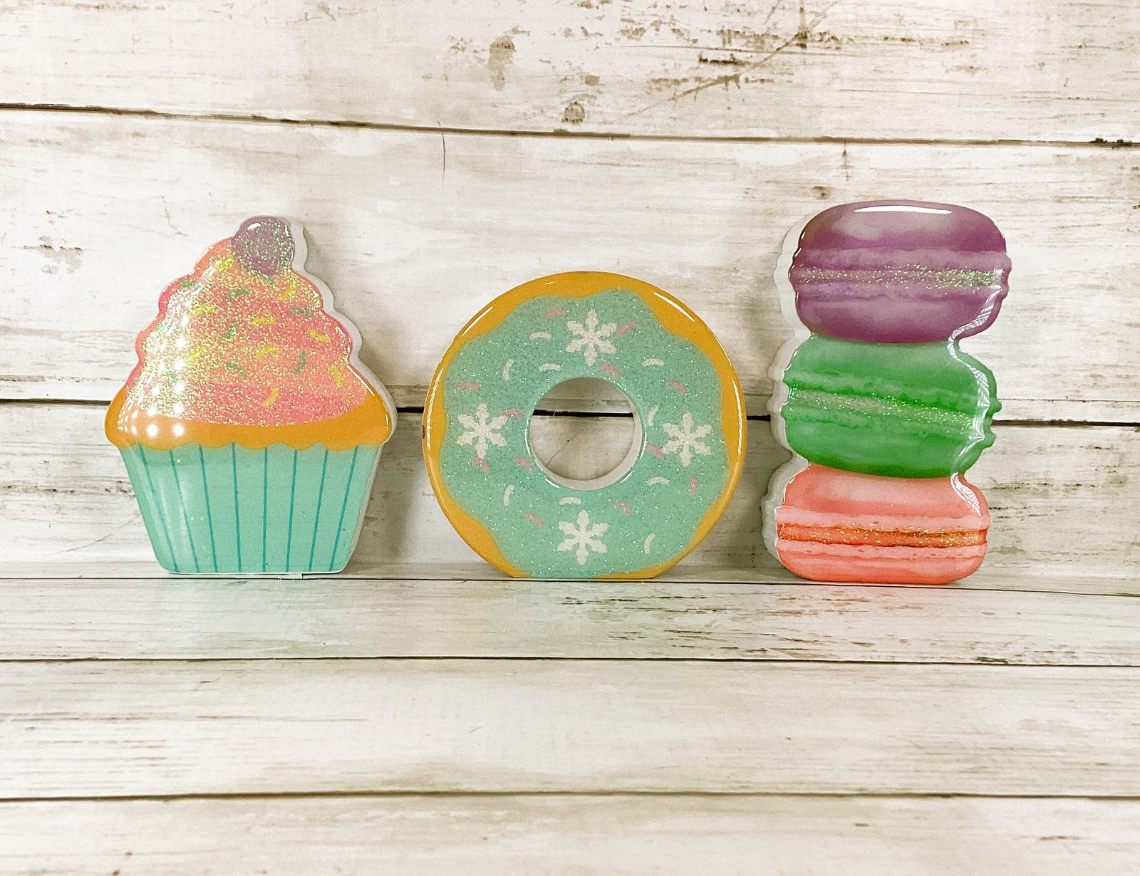 HL Christmas Decor - Pastel Wood Acrylic Sweet Pink Faux Food