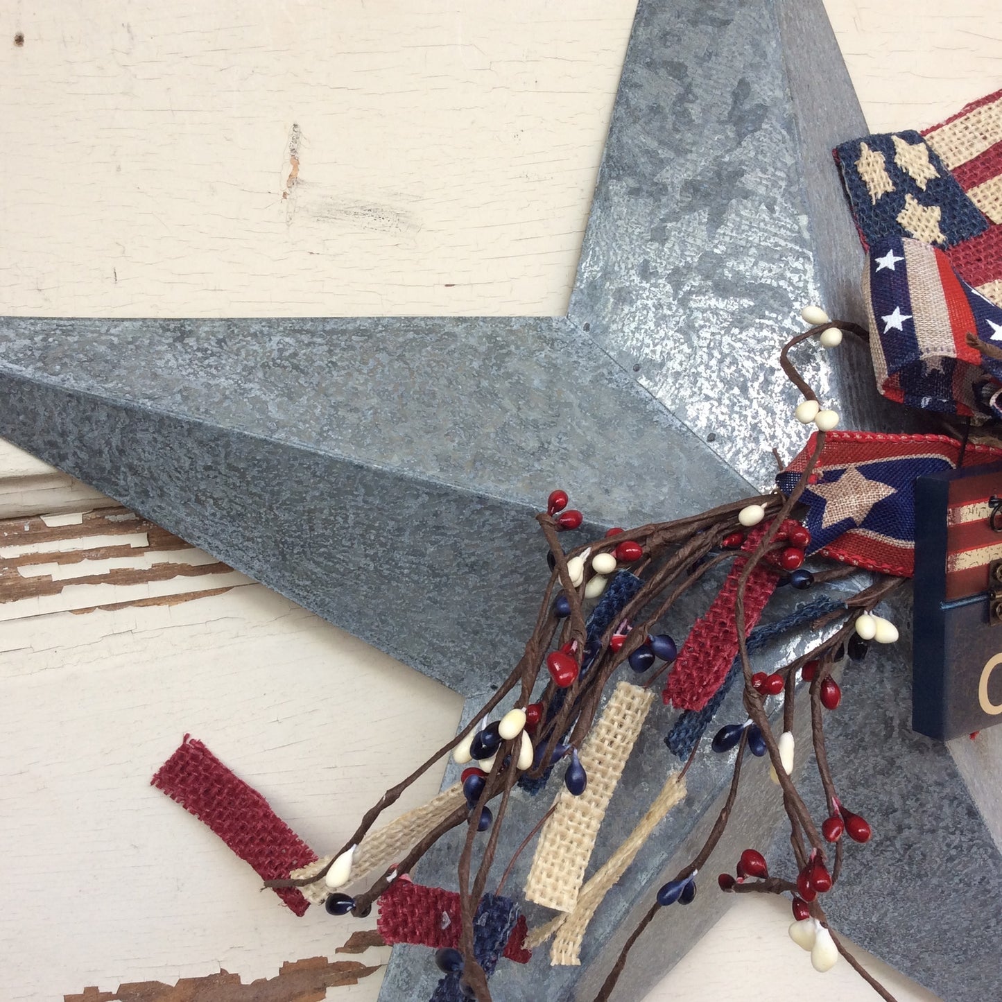 AGD Patriotic Decor - Served My Country Veteran Prim Galvanized 3-D Star