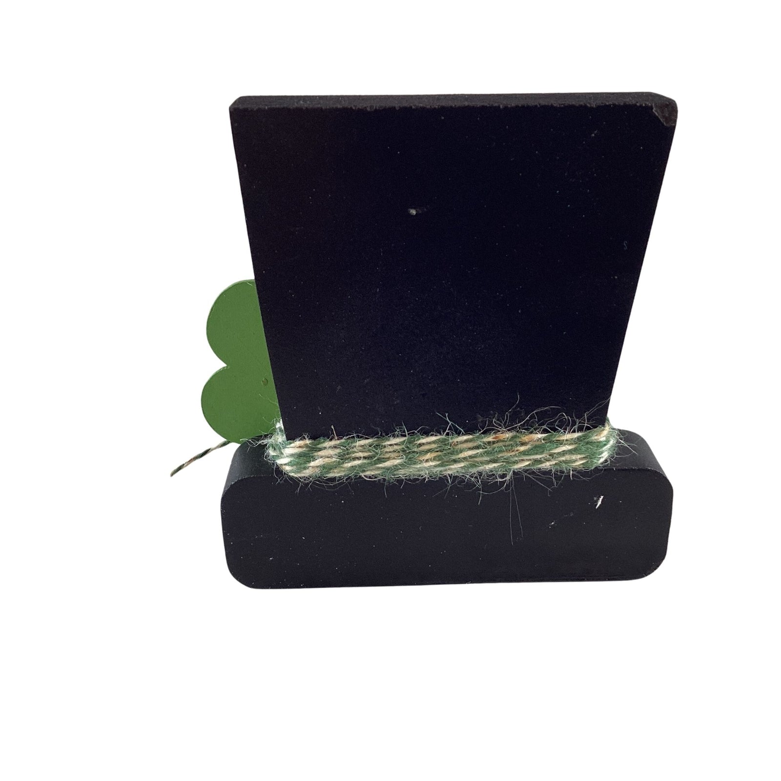 AGD Saint Patrick Decor - Chunky Wood Shamrock Leprechaun Tophat Sitter