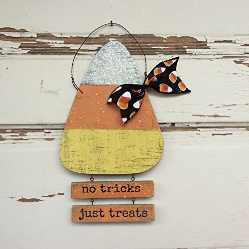 AGD Halloween Decor - No Tricks Just Treats Candy Corn Sign