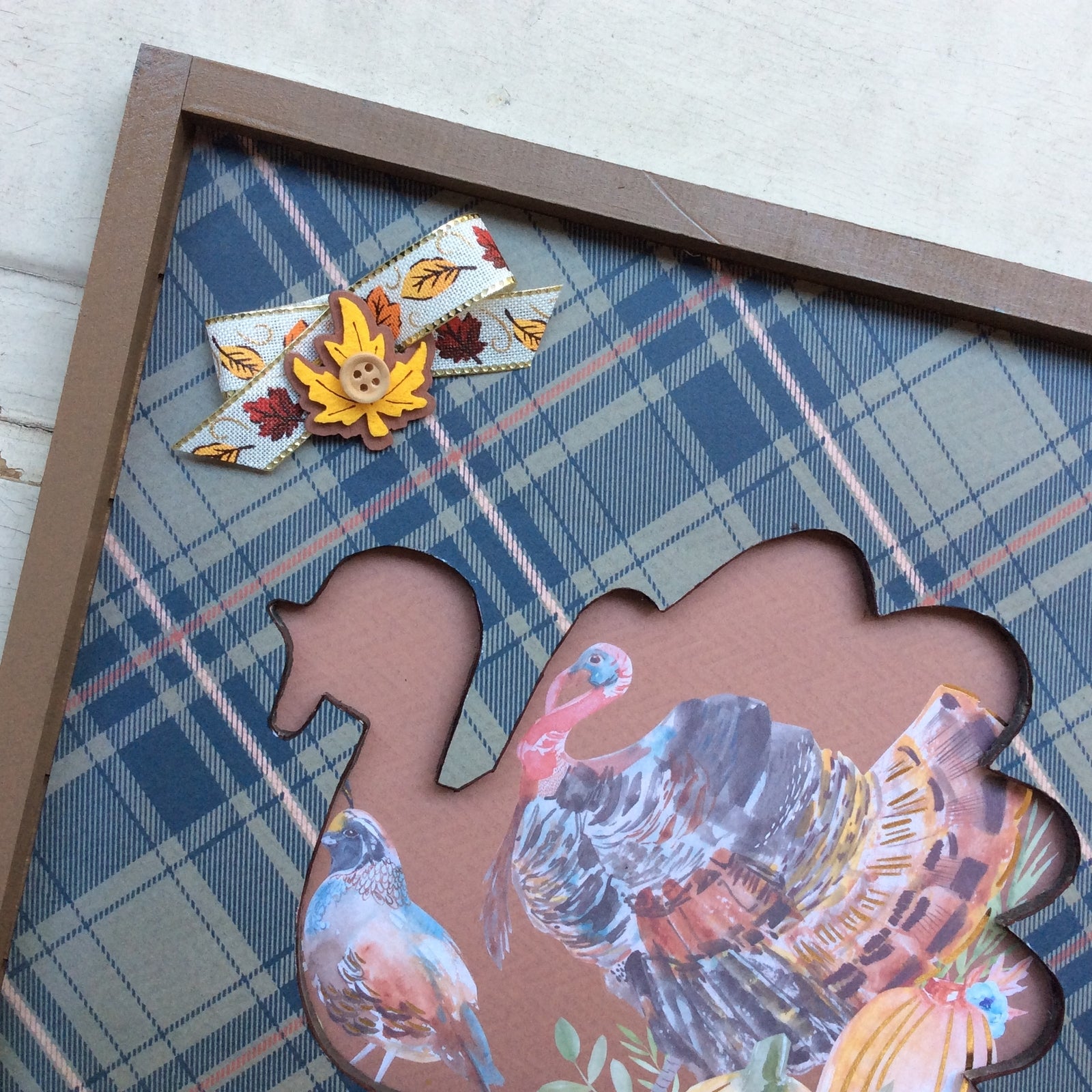 AGD Fall Decor - Prim Farm Market Turkey Cut Out Plaque Sign