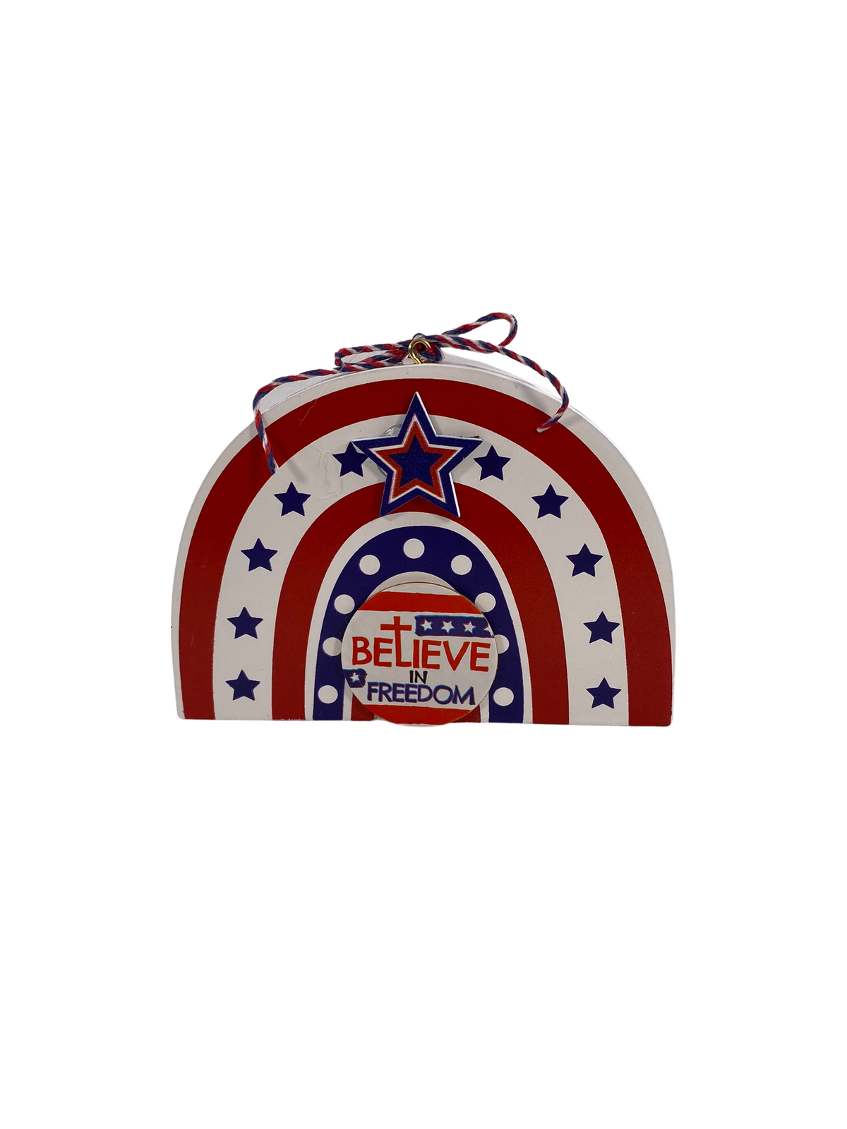 AGD Patriotic Decor - One Nation Under God Rainbow Reversible Sign