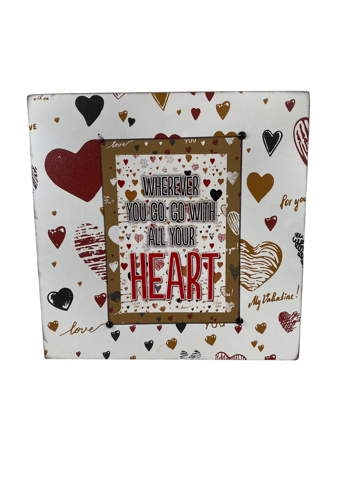 AGD Valentines Decor - L O V E Your Heart Box Sign