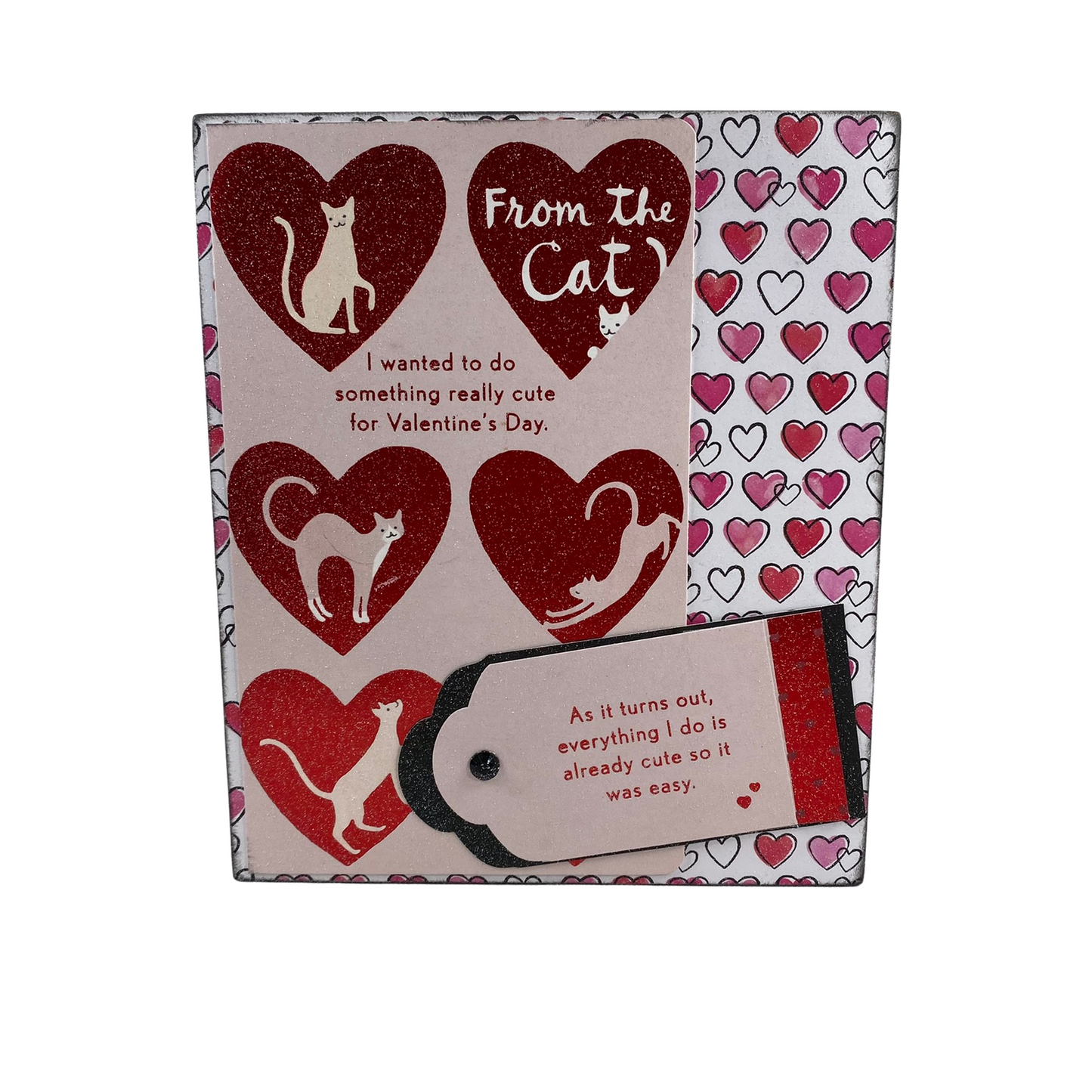 AGD Valentines Decor - From the Cat Valentines Love Reversible Block Sign