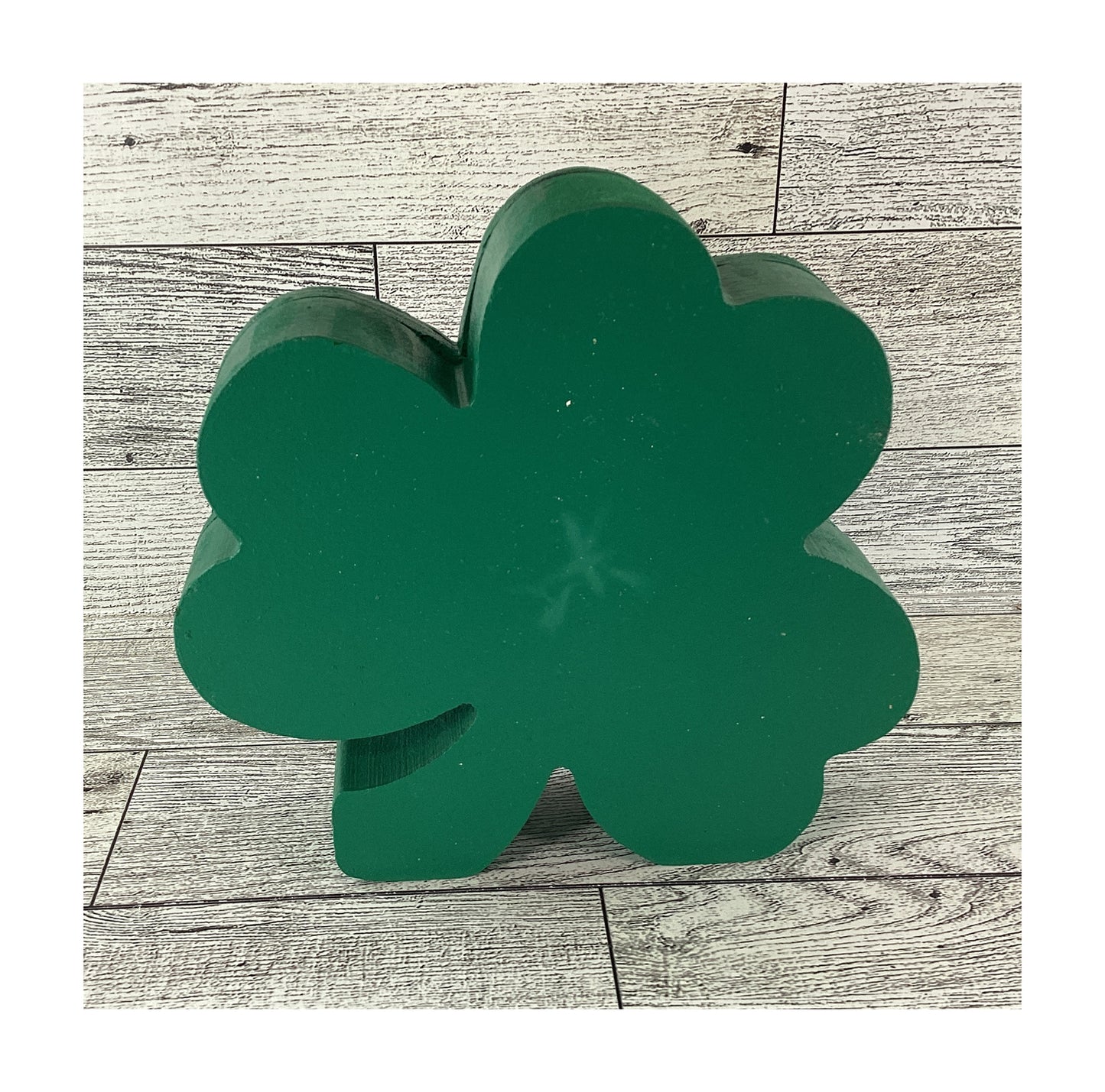 AGD Saint Patrick Decor - Irish Shamrock Chunky Wood Shaker Sitter