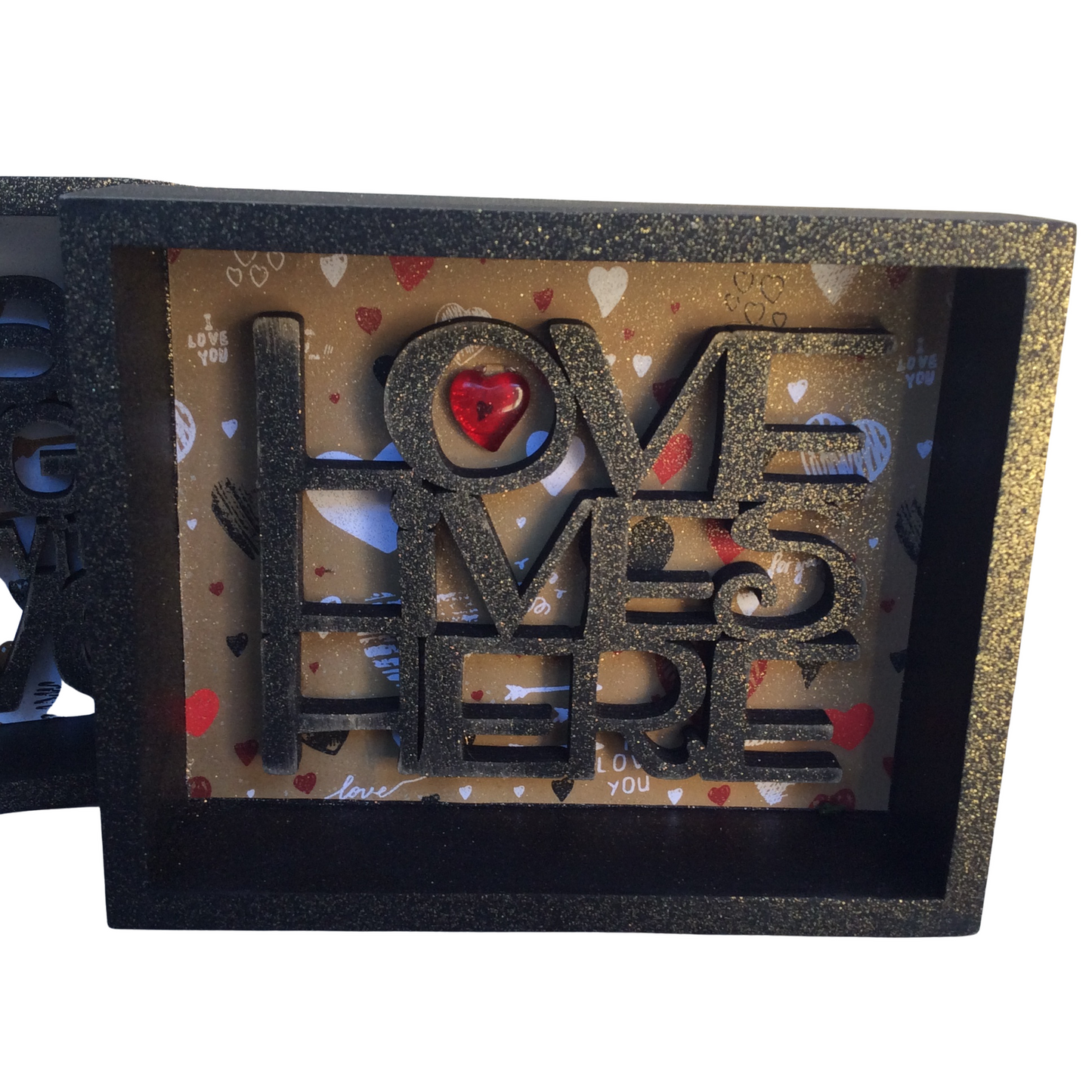 AGD Valentines Decor - Do All Things Love Lives Here Box Signs 2pc