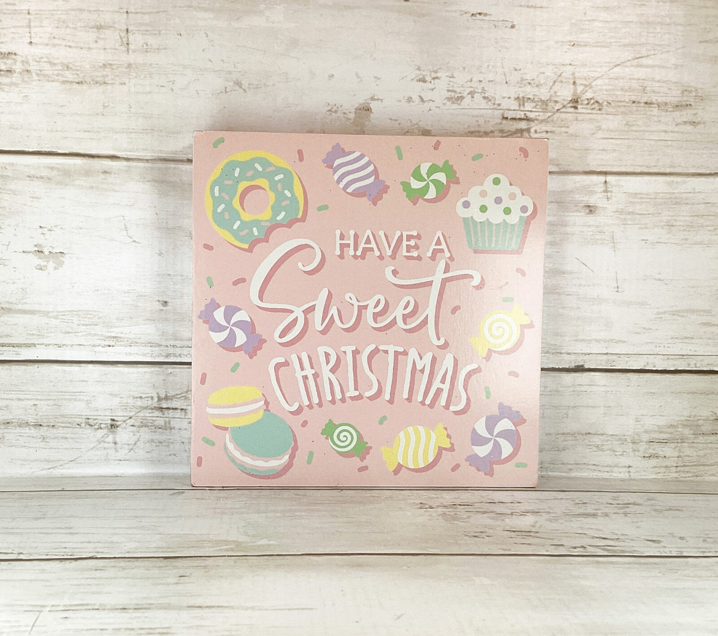HL Christmas Decor - Pastel Wood Acrylic Sweet Pink Faux Food