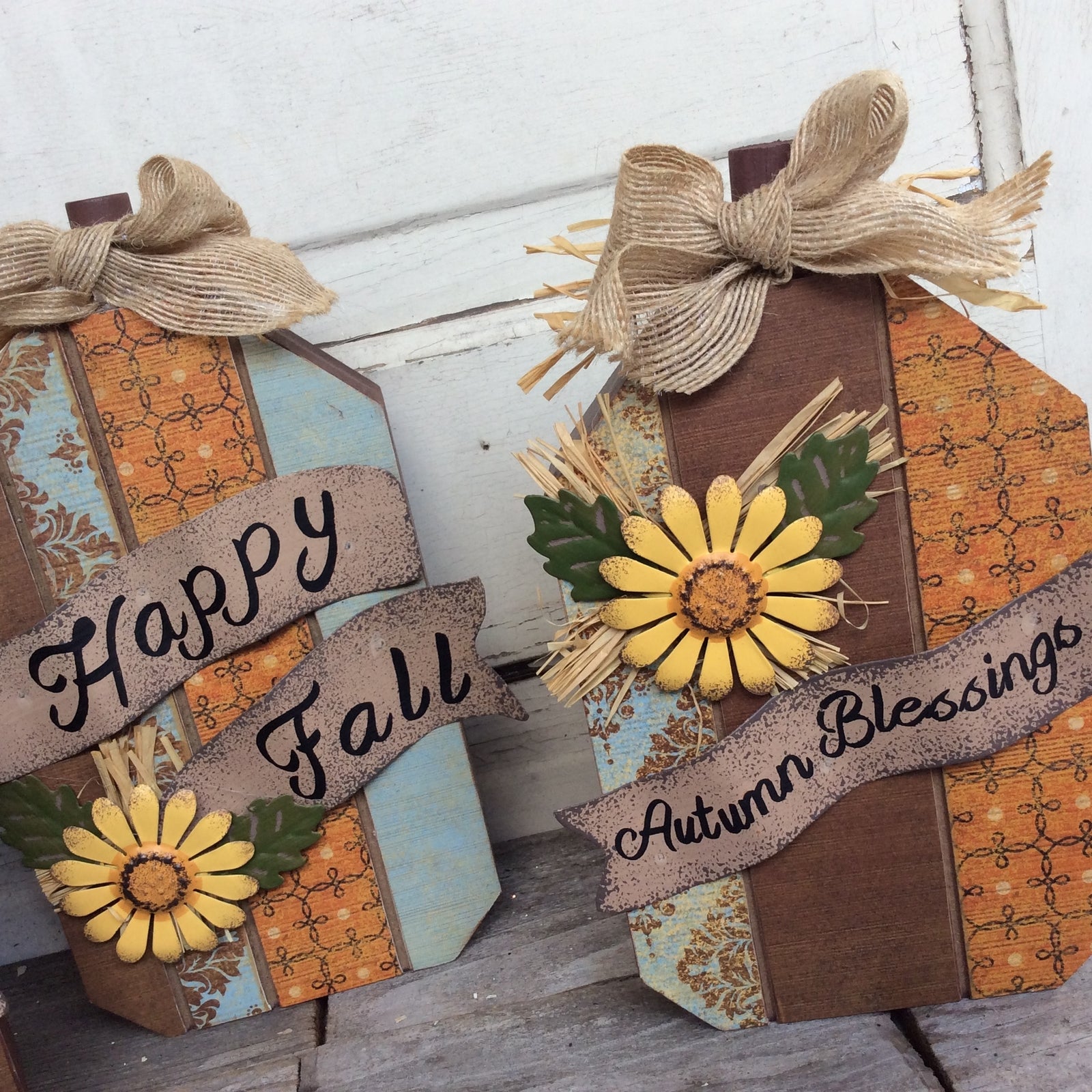 AGD Fall Decor - Welcome Pumpkins and Birds 4pc Bundle Set