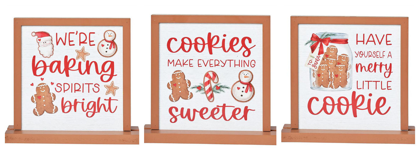 Blossom Bucket Christmas Decor - Gingerbread Cookie Sign