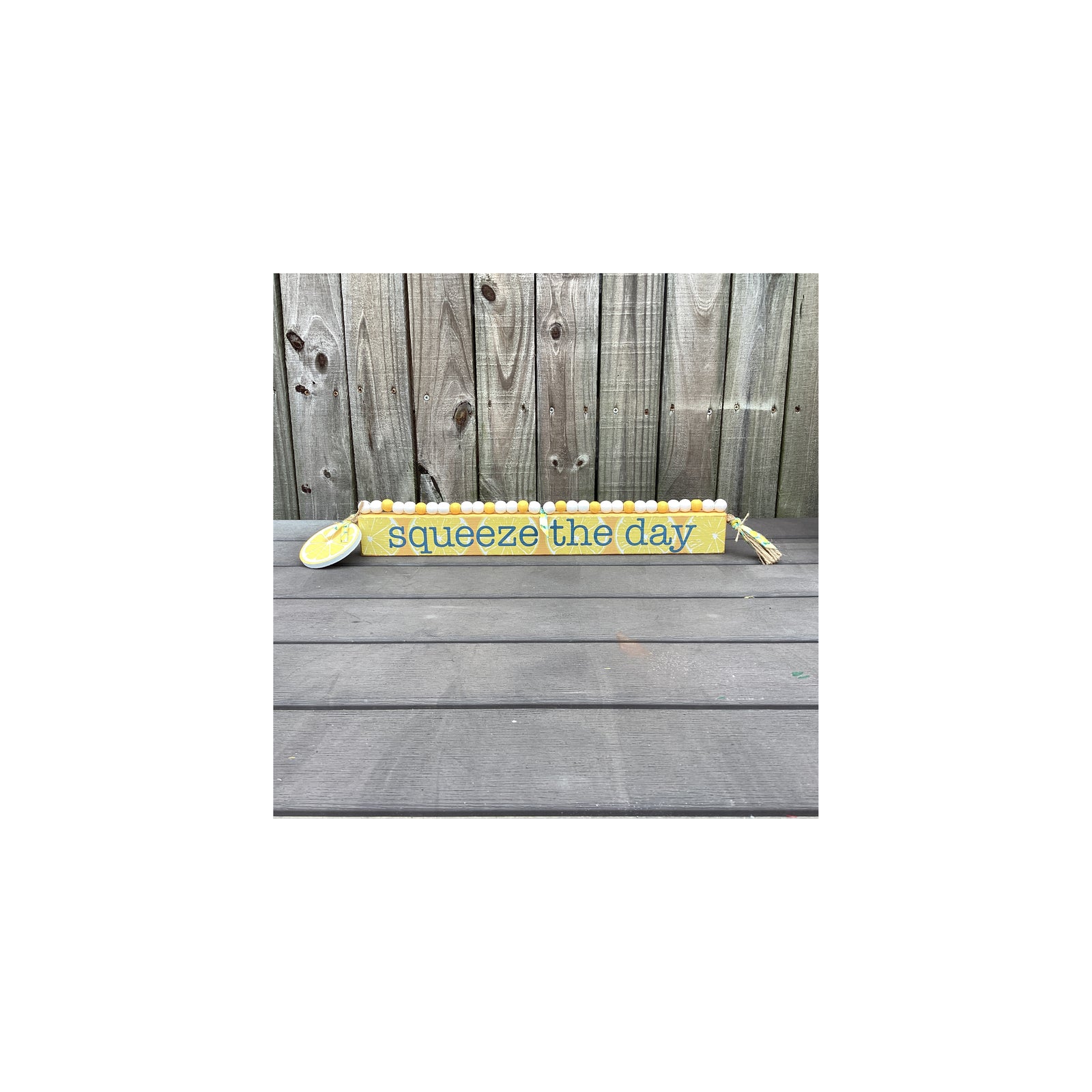 AGD Spring Decor -Summer Lemon Squeeze The Day Long Sign