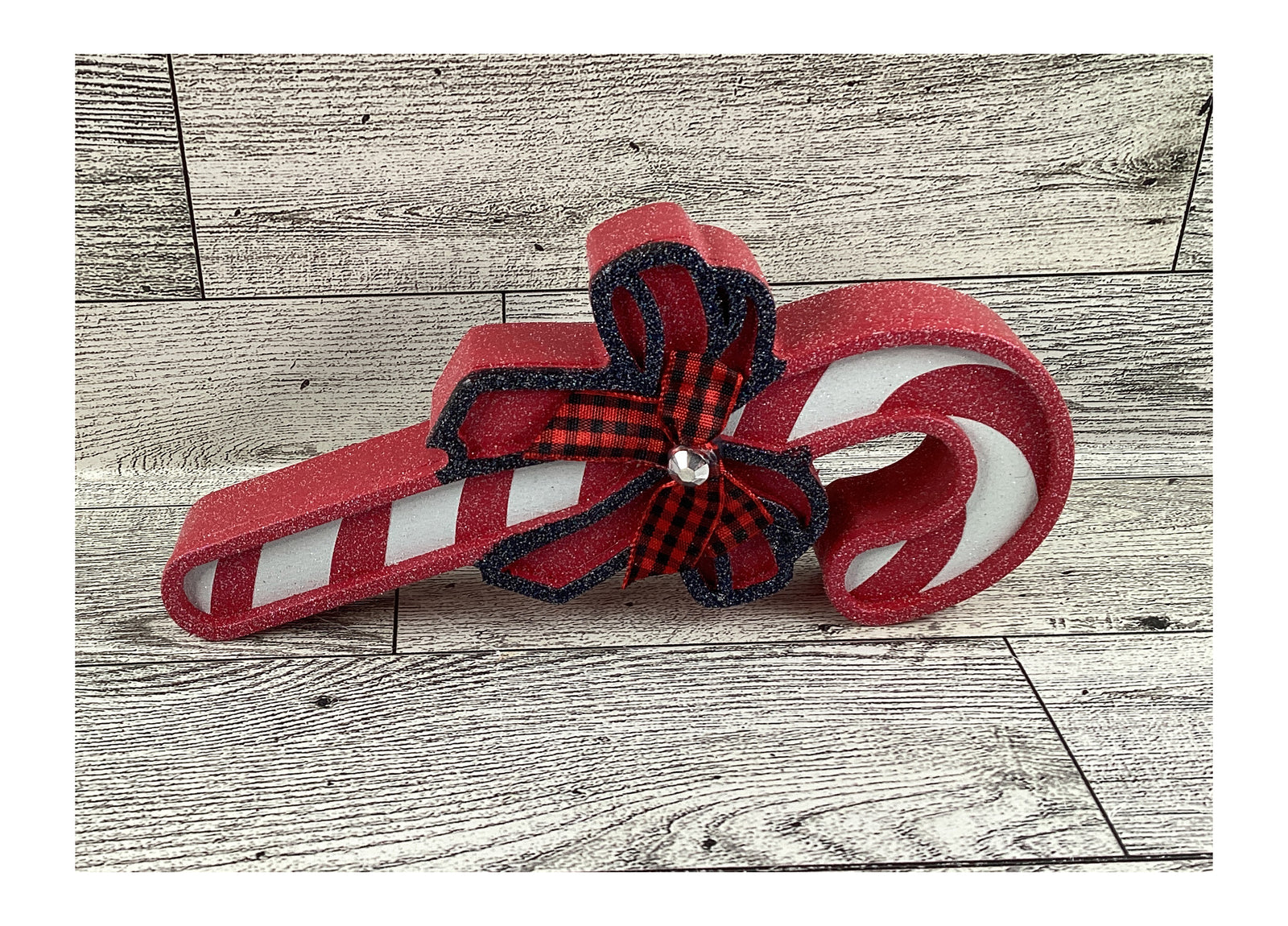 AGD Christmas Decor - Merry Bright Candy Cane Tier Tray Display 4pc Set