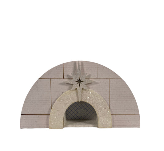 AGD  Christmas Decor - Lighted Wood Igloo Snow Stable Manger