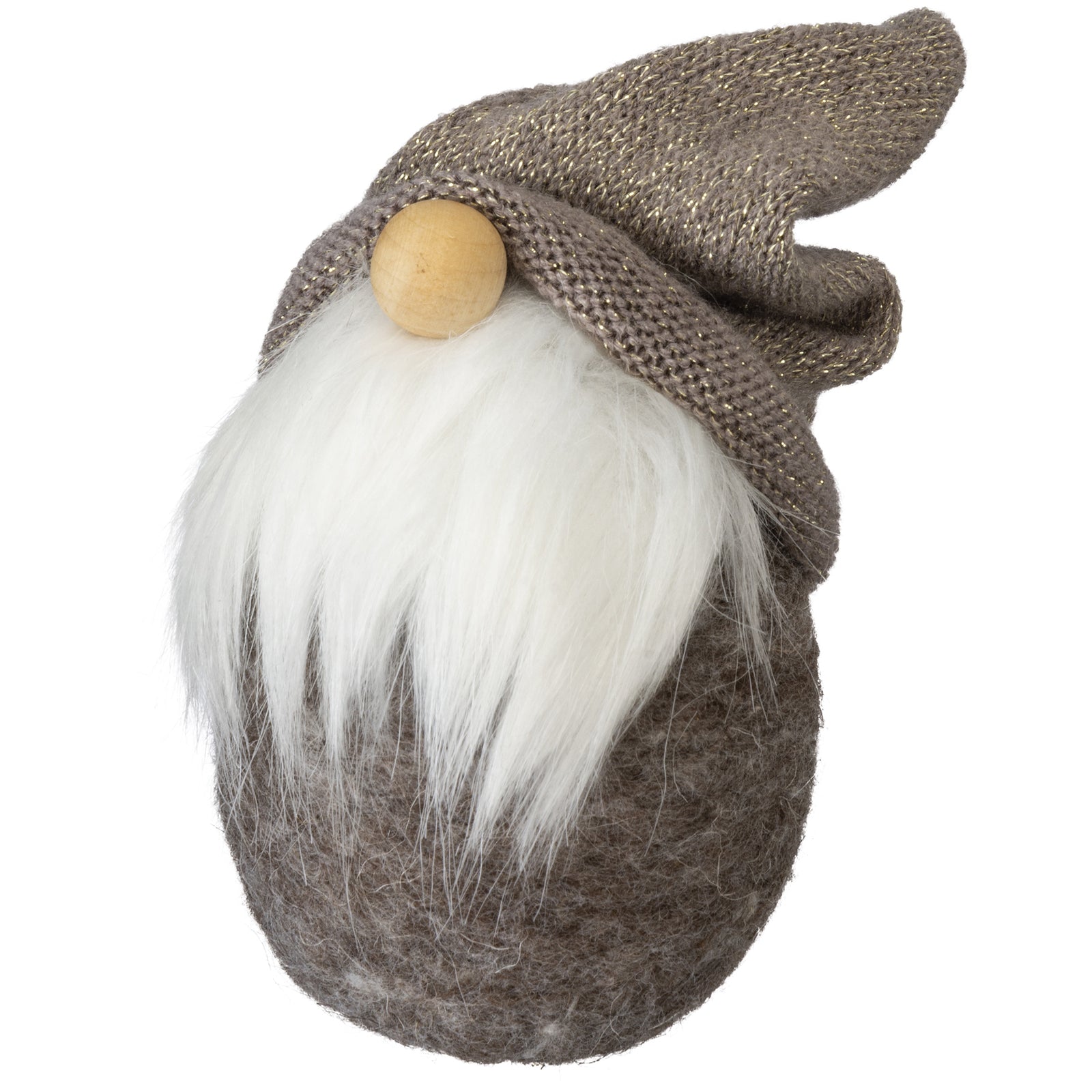PBK Christmas Decor - Small Winter Brown Gray Gnome