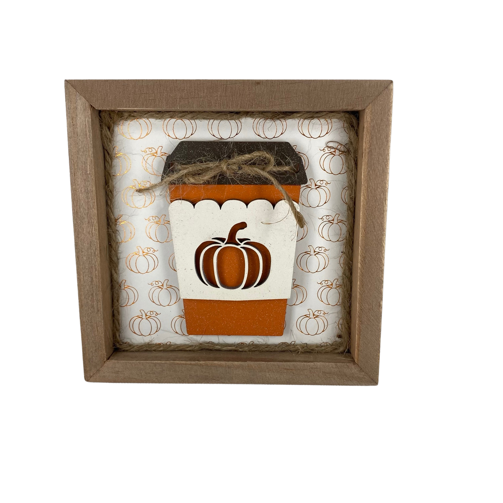 AGD Fall Decor - Pumpkin Spice 3-D Gather Give Thanks Wood Reversible Box Sign