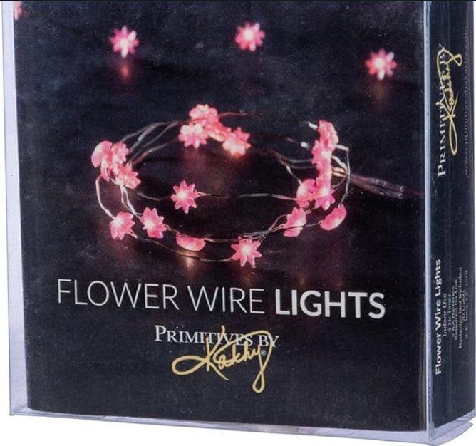 PBK Spring Home Decor - LED Micro Pink Flower Battery Operated Lights