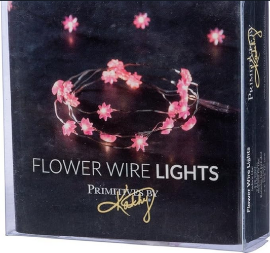 PBK Spring Home Decor - LED Micro Pink Flower Battery Operated Lights