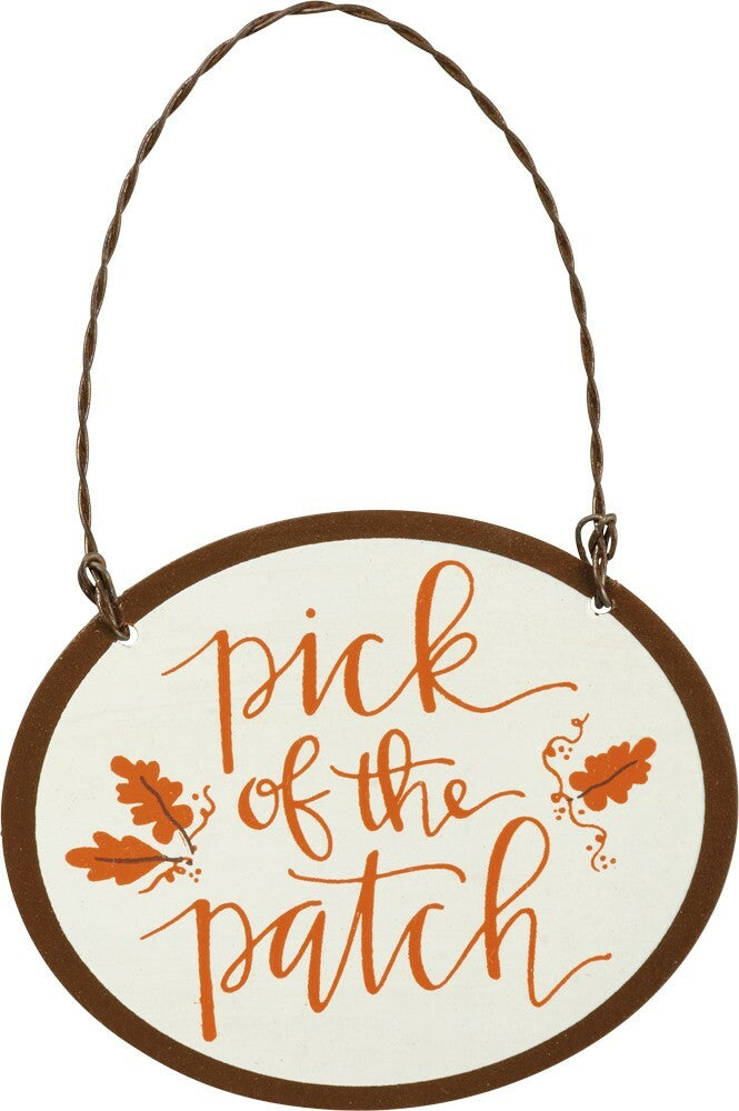 PBK Fall Decor - Pick of the Patch Small Tin Ornament Sign