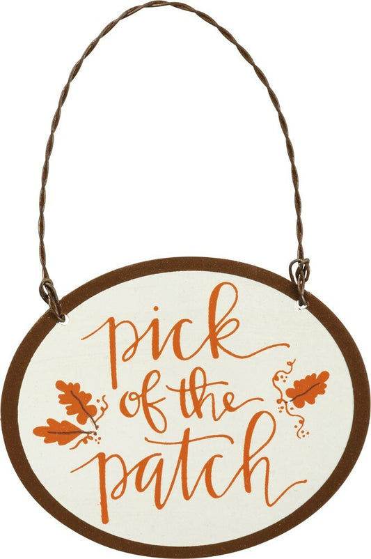 PBK Fall Decor - Pick of the Patch Small Tin Ornament Sign