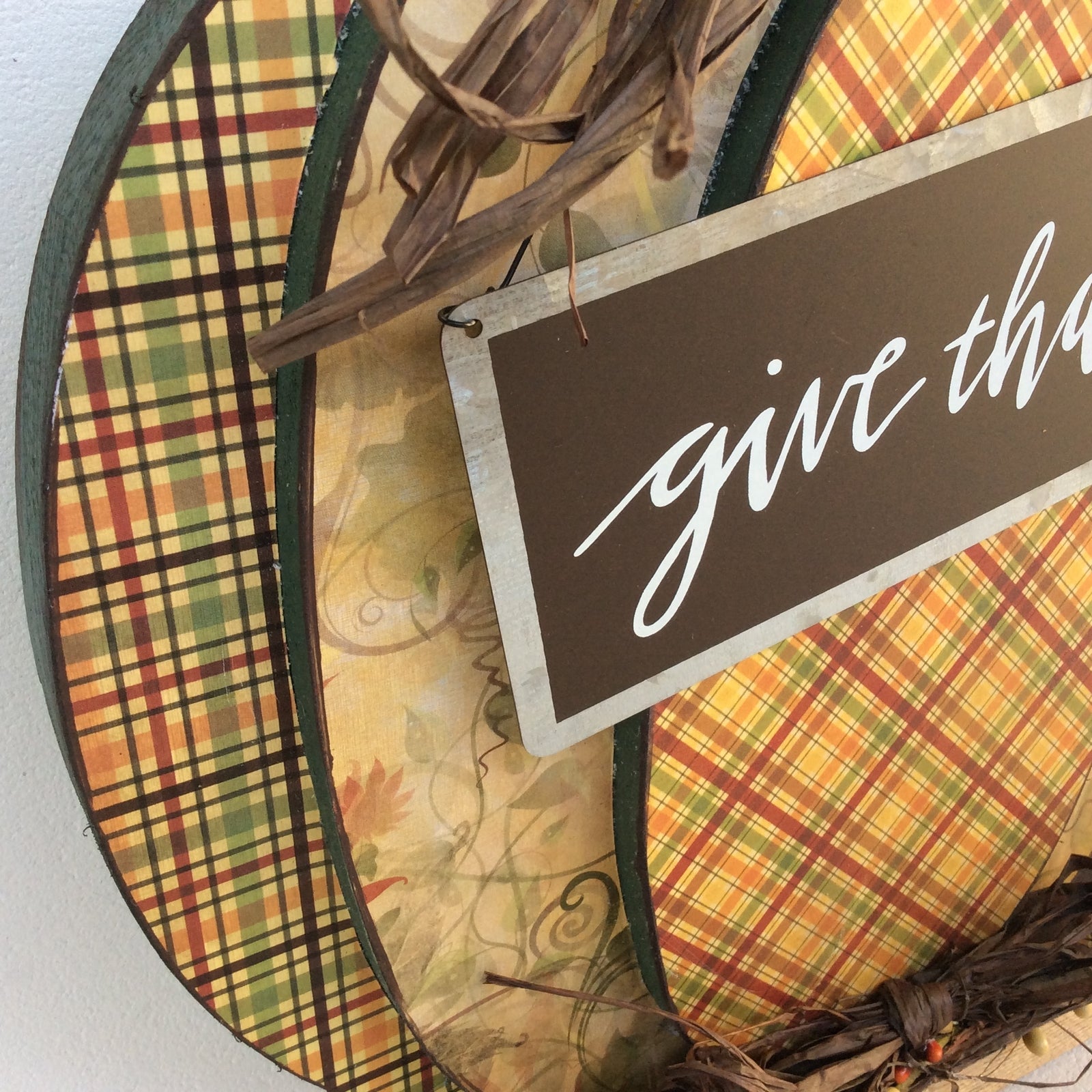 AGD Fall Decor -  Give Thanks Chunky Wood Pumpkin