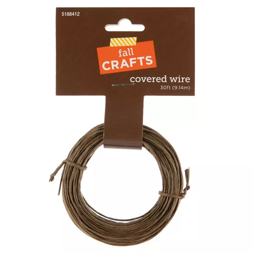 HL Fall Craft Supply -  Brown Cover Paper Wire 2pks 60ft