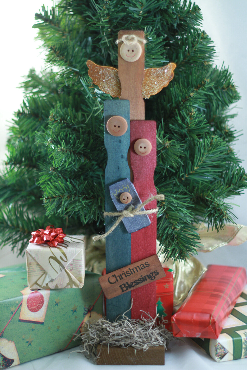  AGD Christmas Decor - Prim Wood Christmas Blessings #PSN-04