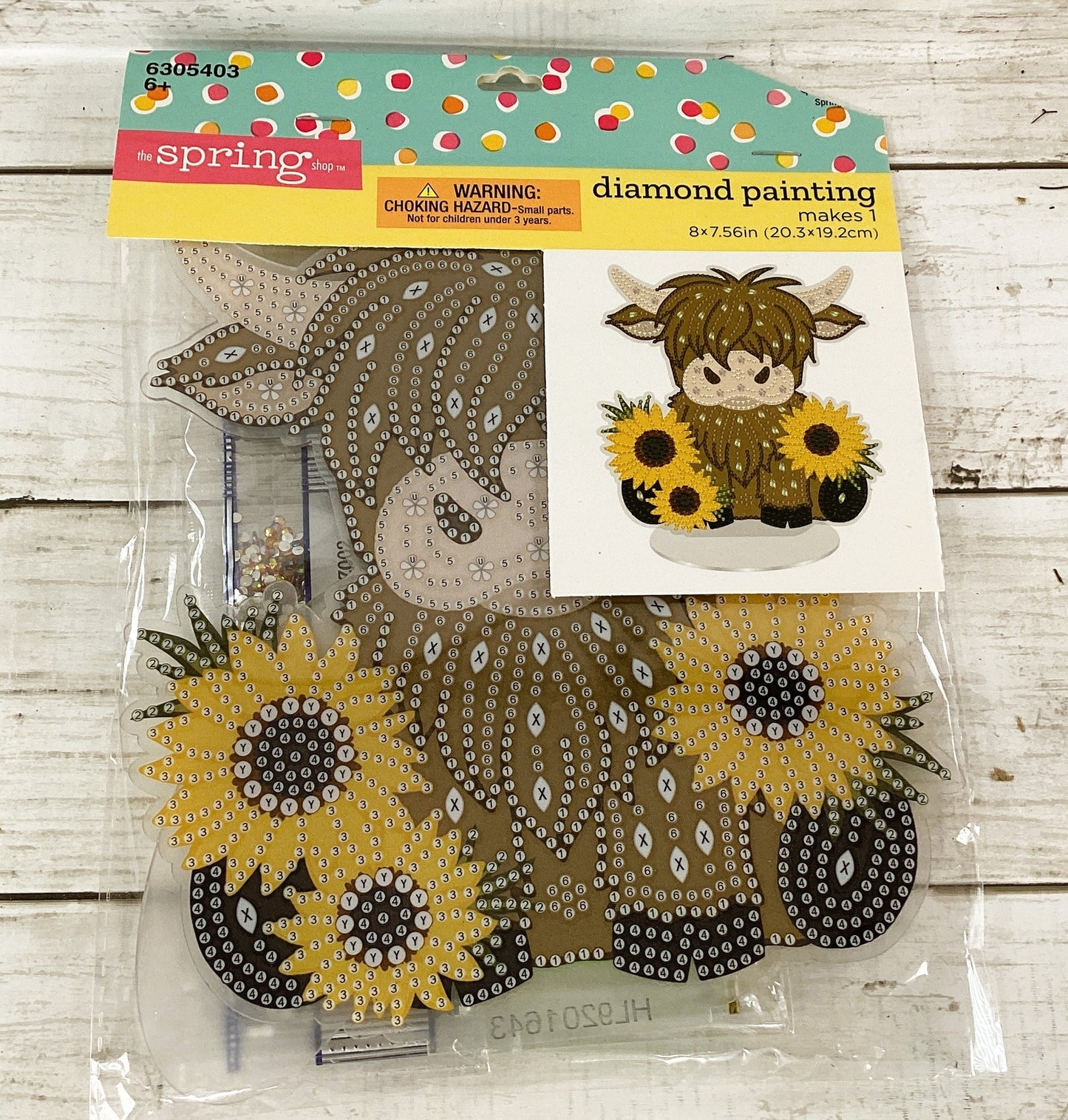 HL Spring Craft Supply - Highland Cow Head Diamond Painting Kit