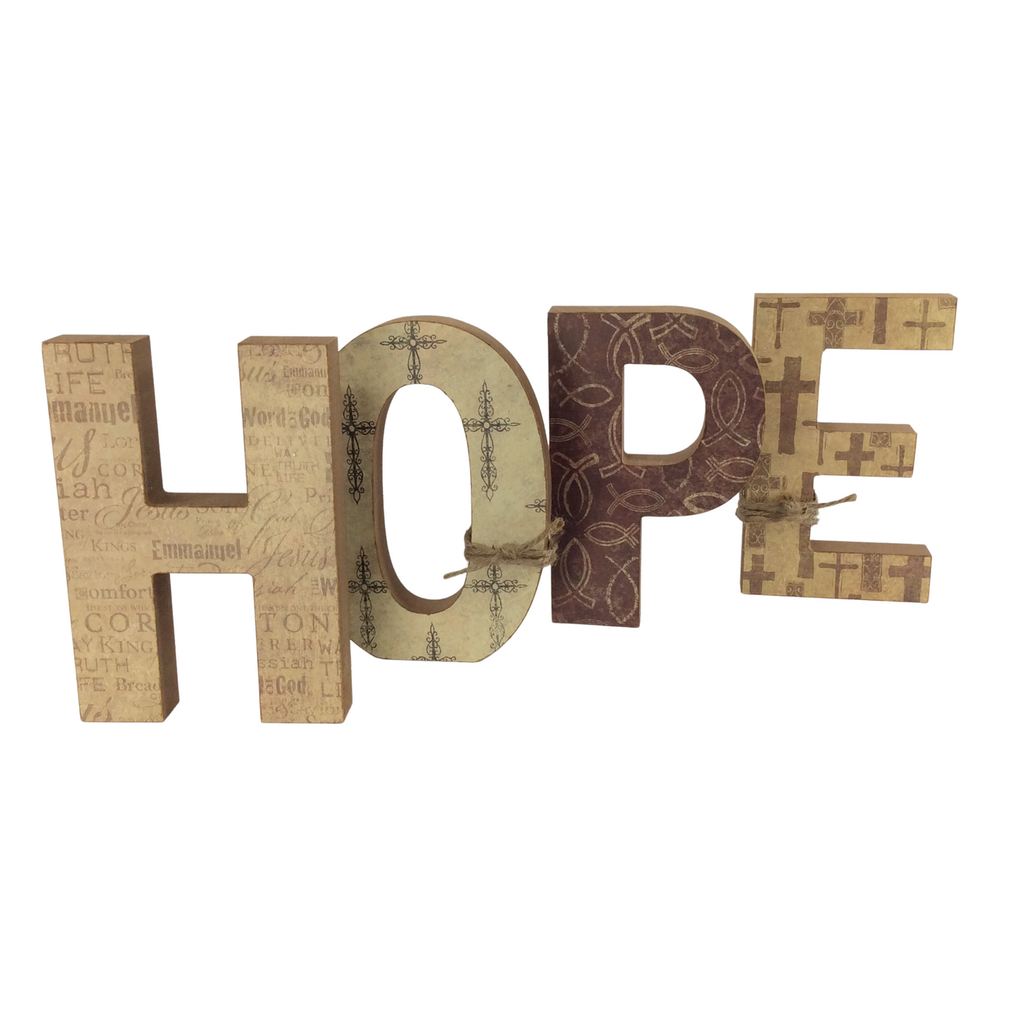 AGD Home Decor - Cross Faith-Base Chunky HOPE Letters Display